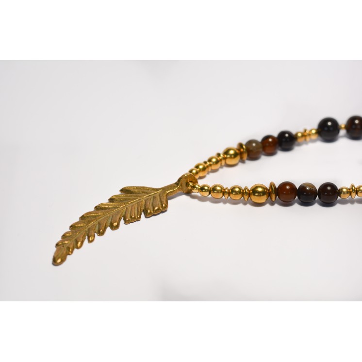 Collection Ethnique - PLUME AGATE MARRON