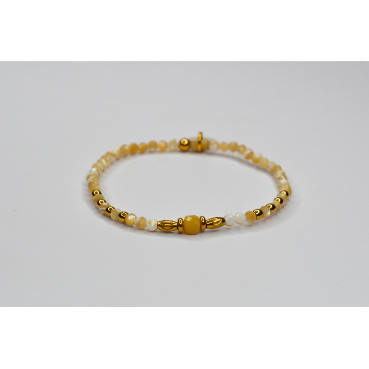 Bracelet ROSE Simple Perles de Coquillage