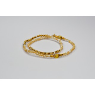 Bracelet ROSE Double Perles de Coquillage