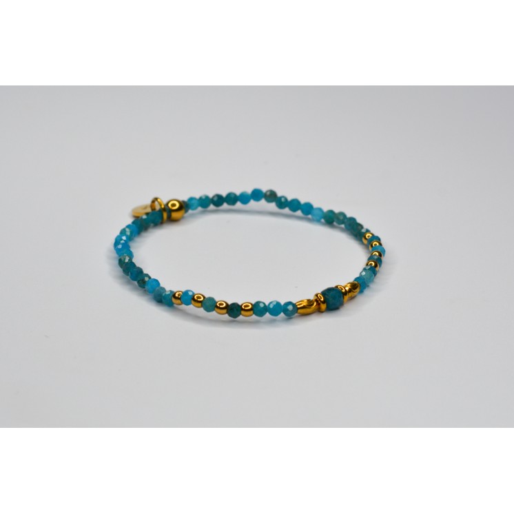 Bracelet ROSE Simple Apatite bleue