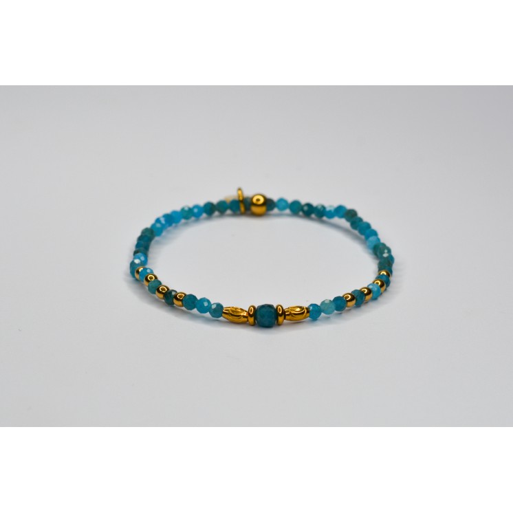 Bracelet ROSE Simple Apatite bleue