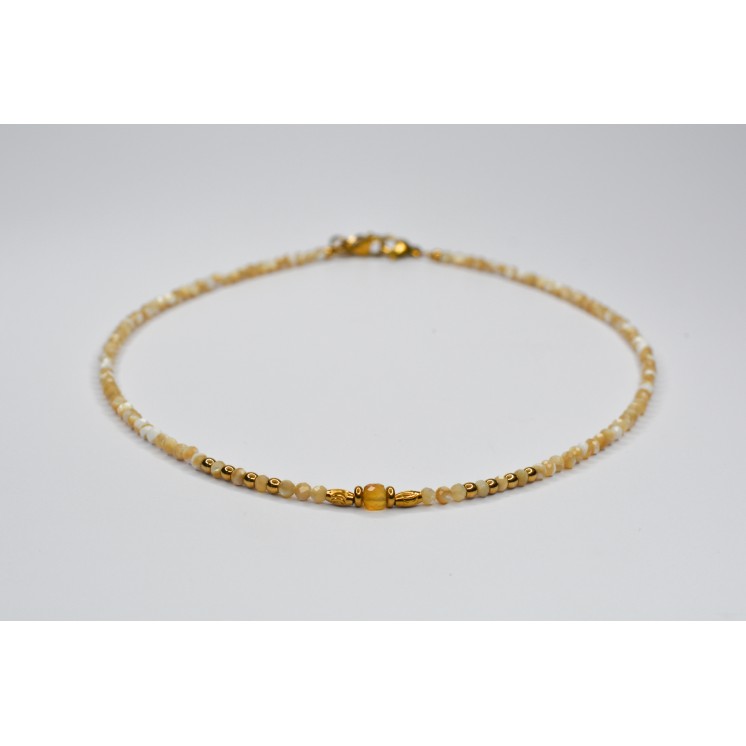 Collier ROSE Perles de Coquillage