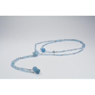 Collier LOLA Aigue-Marine à facettes