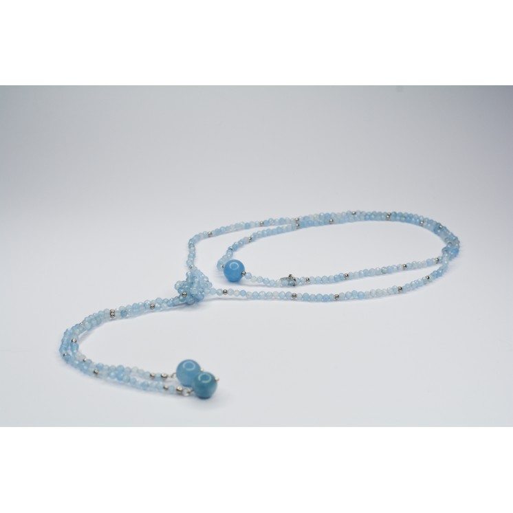 Collier LOLA Aigue-Marine à facettes