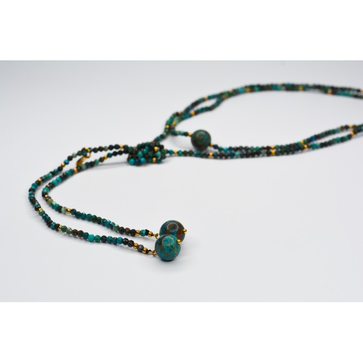 Collier LOLA Chrysocolle à facettes