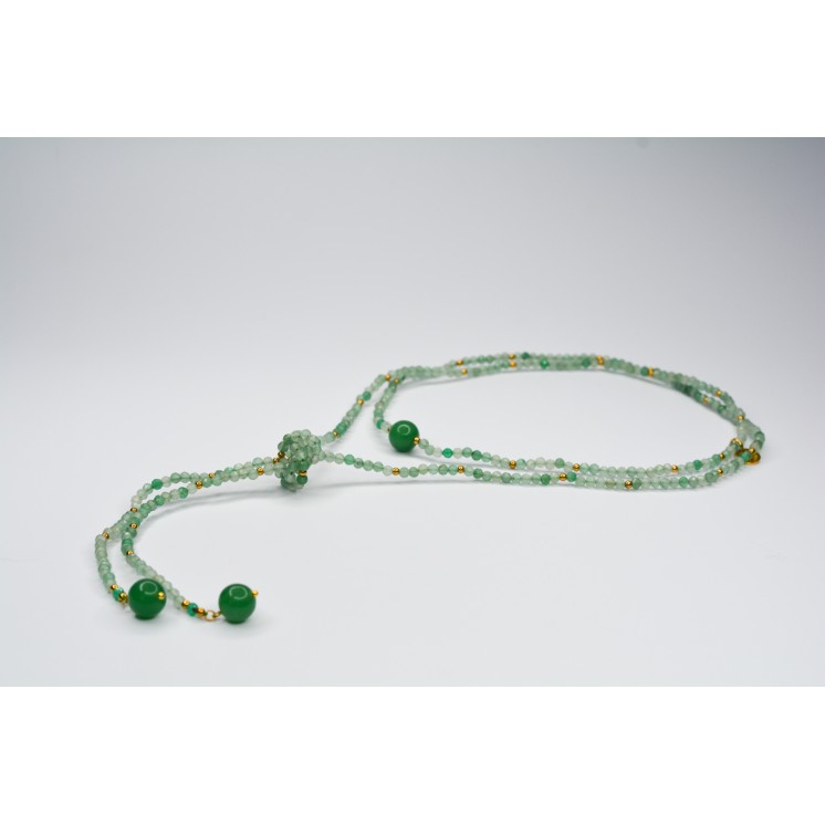 Collier LOLA Aventurine verte à facettes