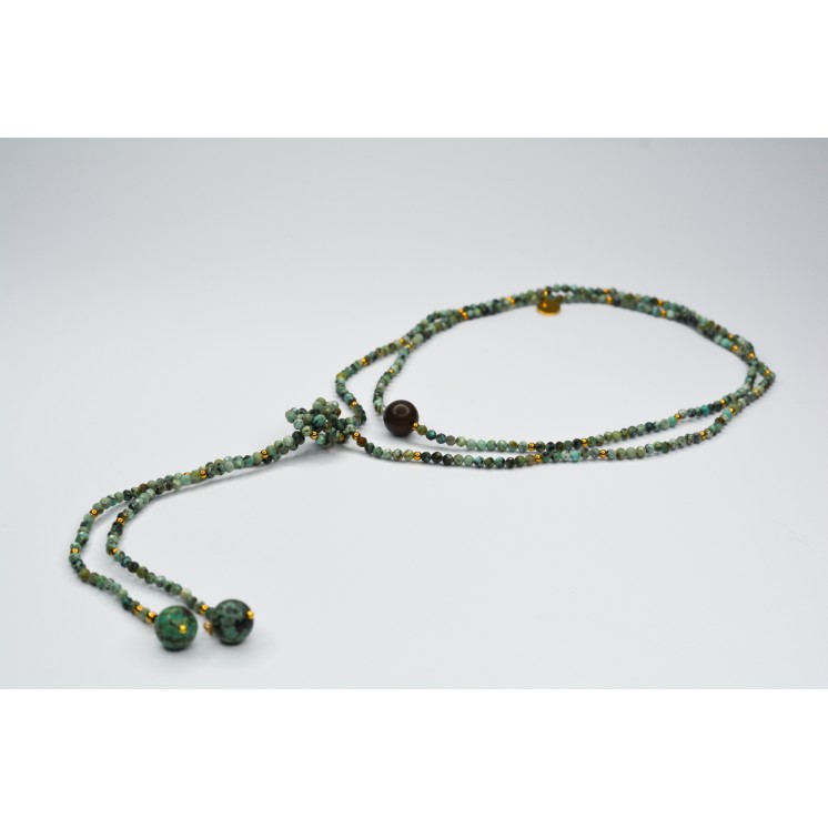 Collier LOLA Turquoise Africaine à facettes