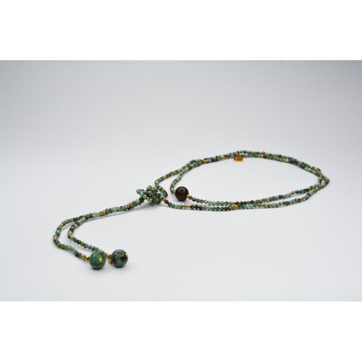 Collier LOLA Turquoise Africaine à facettes