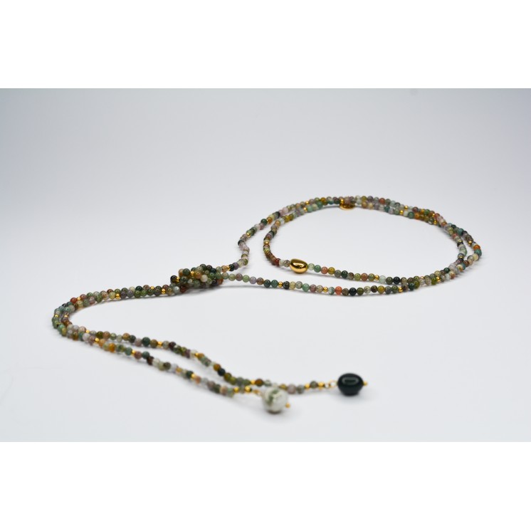 Collier LOLA - Style cravate en Agate Indienne