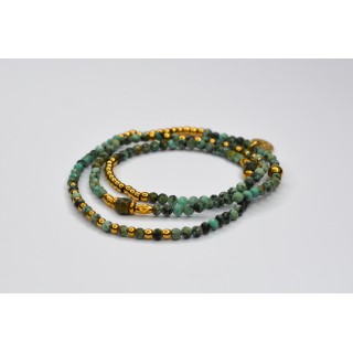 Bracelet ROSE Triple Turquoise Africaine