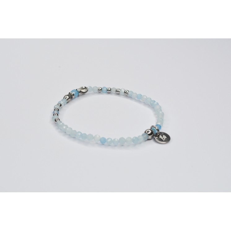 Bracelet ROSE Simple Aigue-Marine