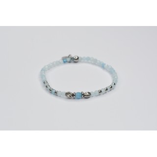 Bracelet ROSE Simple Aigue-Marine