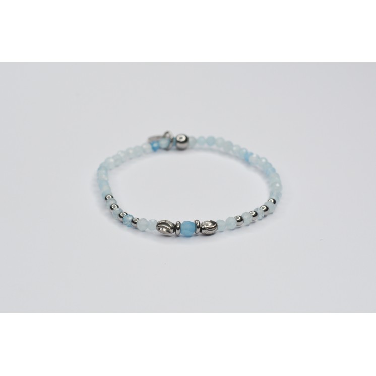 Bracelet ROSE Simple Aigue-Marine
