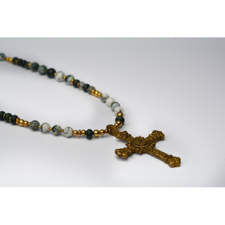 Collection Ethnique - CROIX AGATE ARBRE