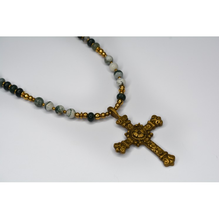 Collection Ethnique - CROIX AGATE ARBRE