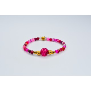 Bracelet EMY 1B Agate Fuchsia