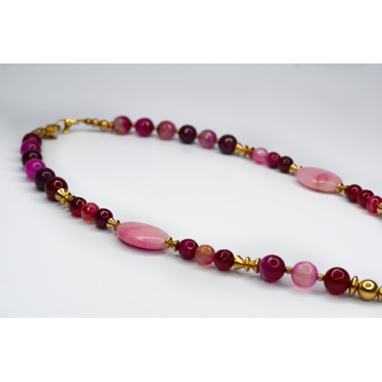 Collection Ethnique - TÊTE DE BELIER AGATE FUCHSIA