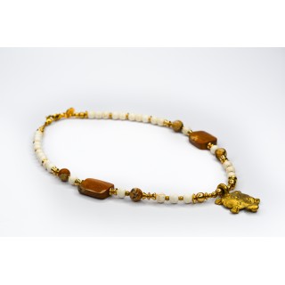 Collection Ethnique - TORTUE PM HOWLITE ET JASPE PAYSAGE