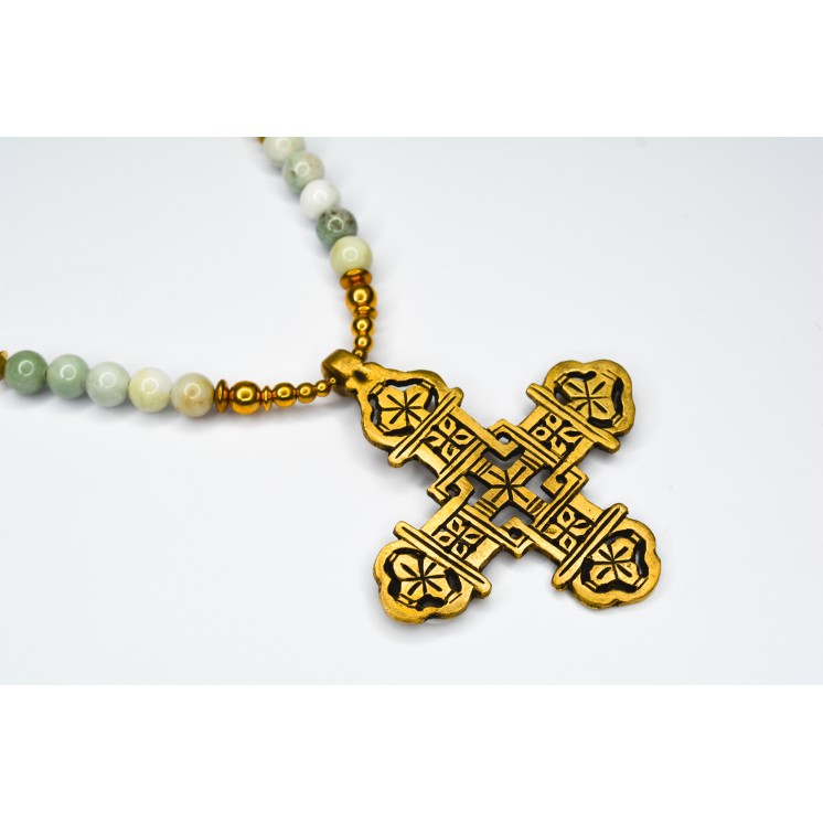 Collection Ethnique - CROIX ETHIOPIENNE JADE DE BIRMANIE