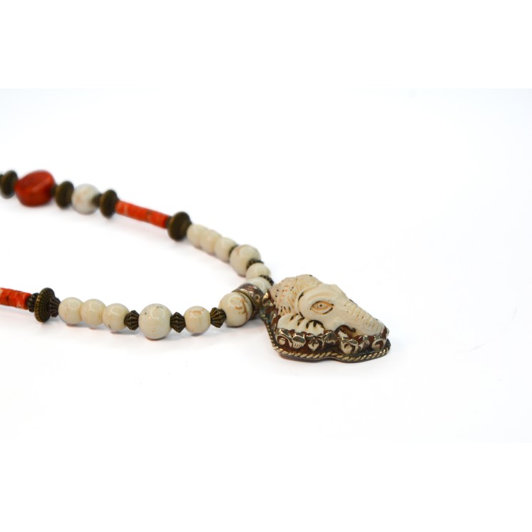 Collection Ethnique - GANESH PM HOWLITE ET JASPE DE SEDIMENT