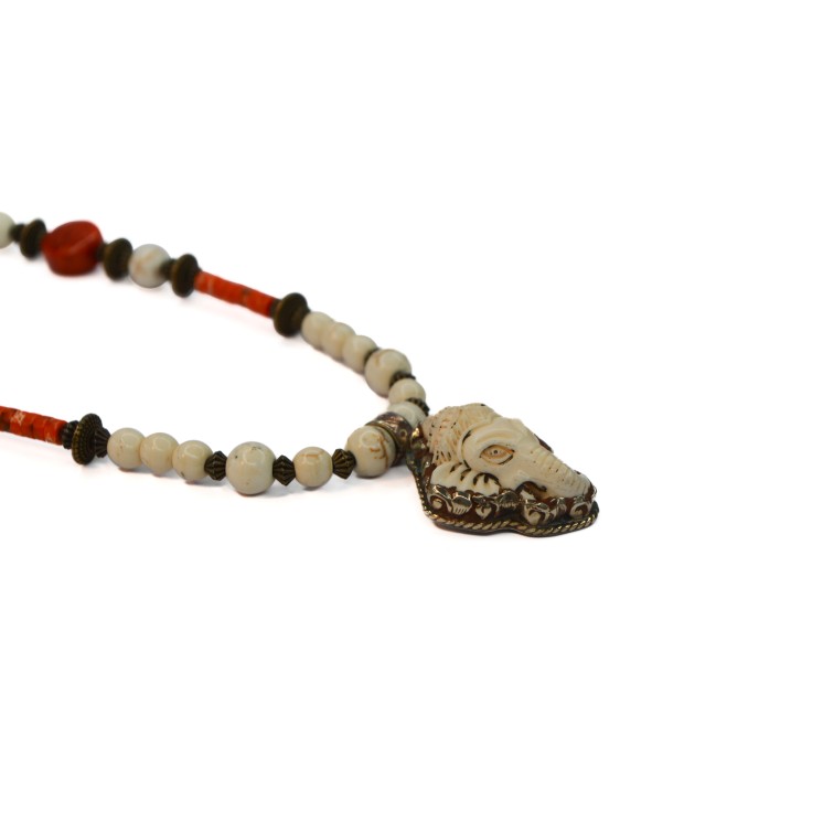 Collection Ethnique - GANESH PM HOWLITE ET JASPE DE SEDIMENT