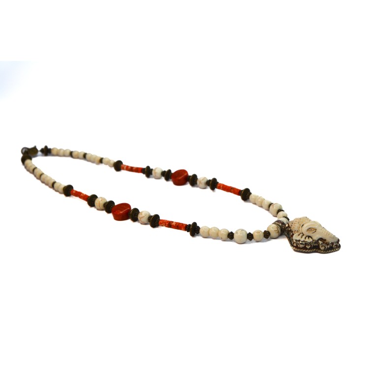 Collection Ethnique - GANESH PM HOWLITE ET JASPE DE SEDIMENT