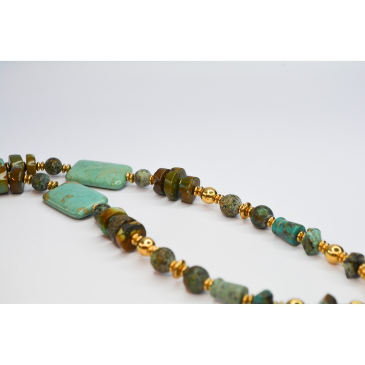 Collection Ethnique - CROIX ETHIOPIENNE TURQUOISE AFRICAINE