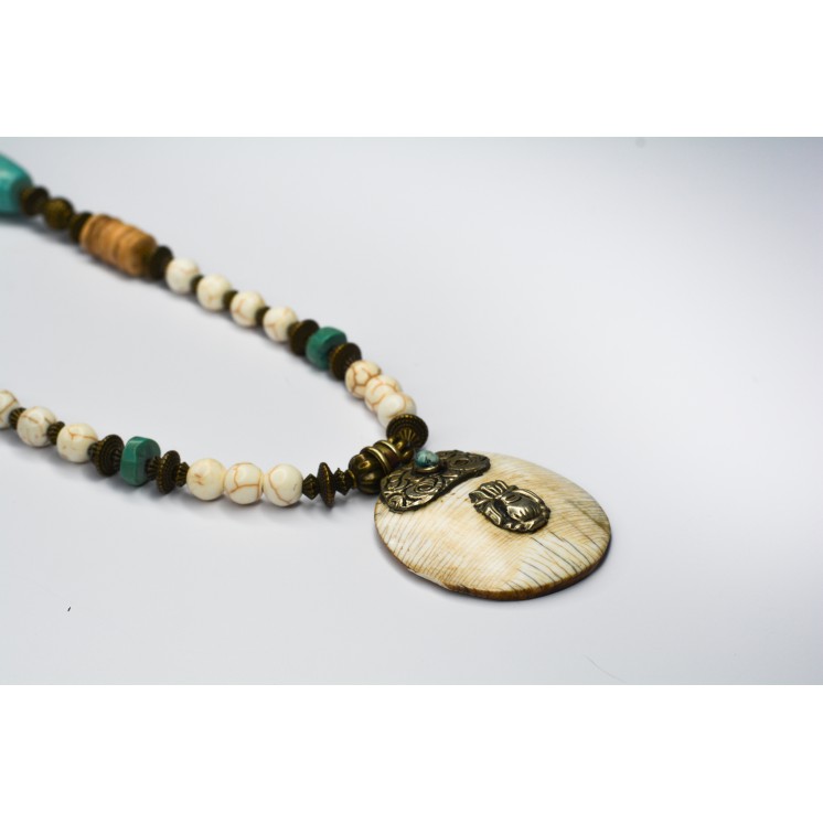 Collection Ethnique - SCARABÉE HOWLITE ET COCO