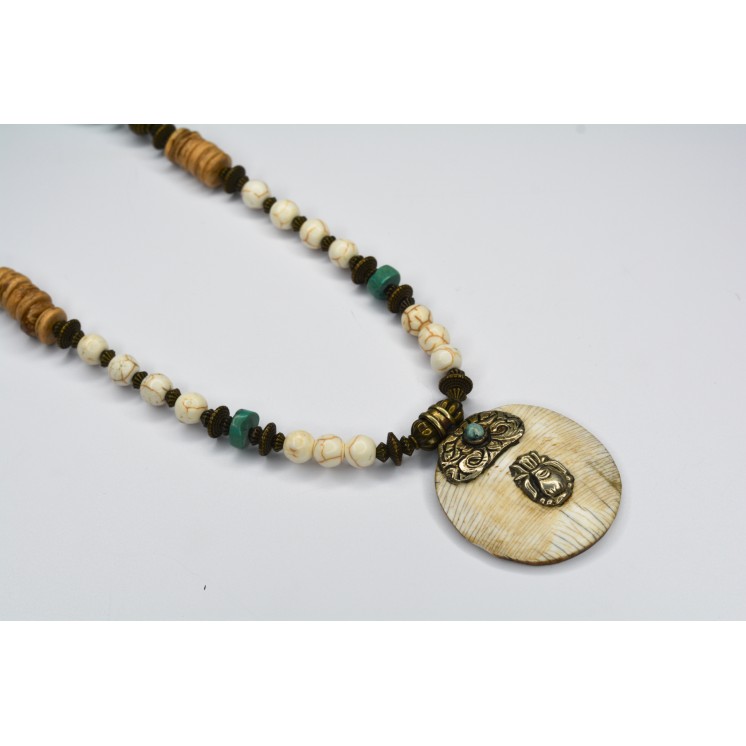 Collection Ethnique - SCARABÉE HOWLITE ET COCO