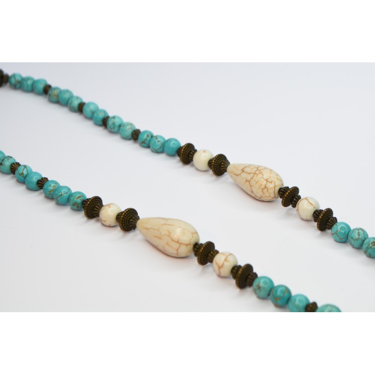 Collection Ethnique - BOUDDHA PM TURQUOISE ET HOWLITE