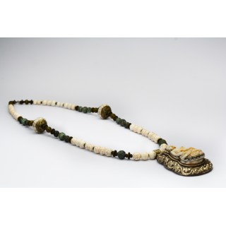 Collection Ethnique - BOUDDHA GM HOWLITE ET TURQUOISE AFRICAINE
