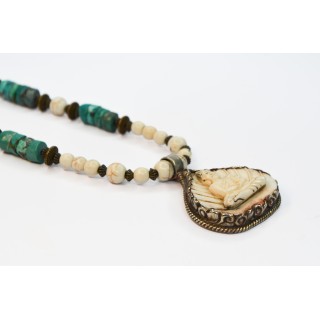 Collection Ethnique - GANESH PM HOWLITE ET TURQUOISE AFRICAINE