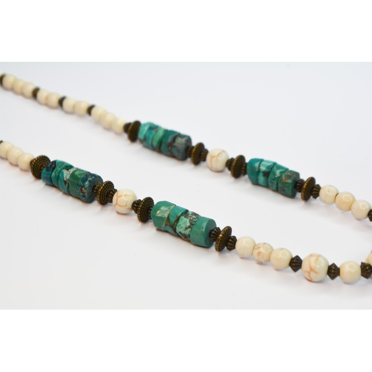 Collection Ethnique - GANESH PM HOWLITE ET TURQUOISE AFRICAINE