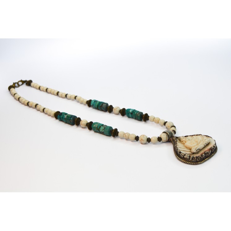 Collection Ethnique - GANESH PM HOWLITE ET TURQUOISE AFRICAINE