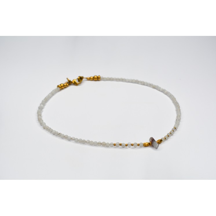 Collier LUCIE Pierre de Lune et Quartz