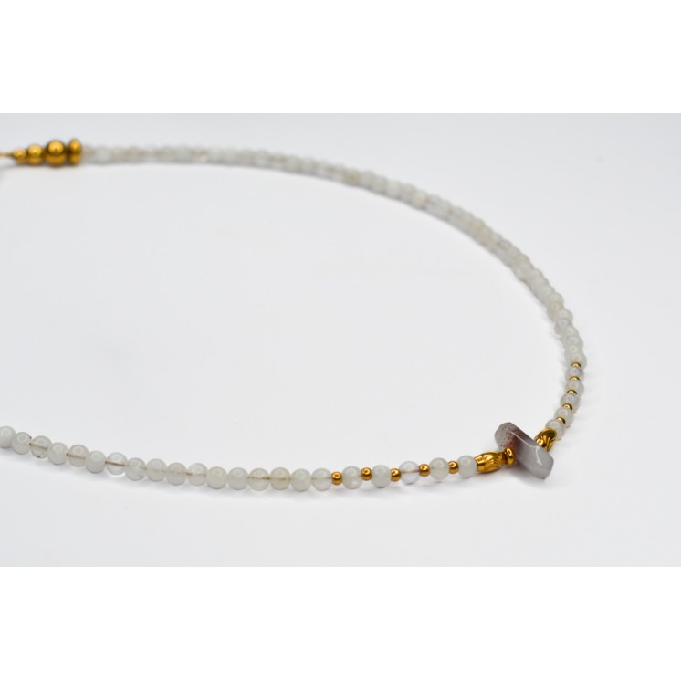 Collier LUCIE Pierre de Lune et Quartz