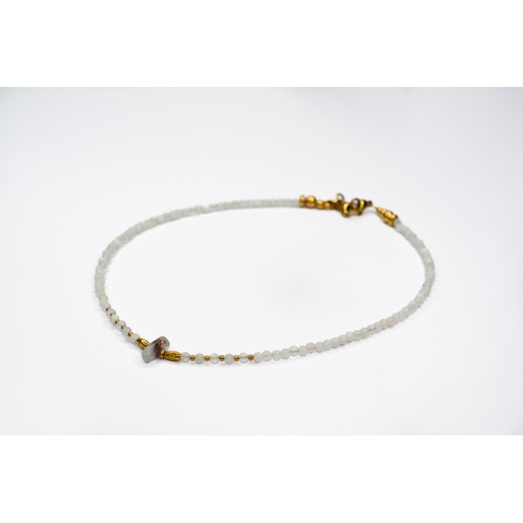 Collier LUCIE Pierre de Lune et Quartz