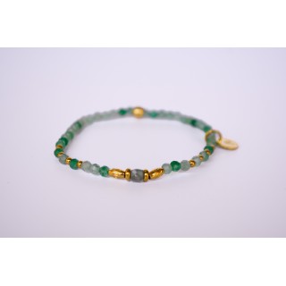 Bracelet ROSE Simple Aventurine verte à facettes
