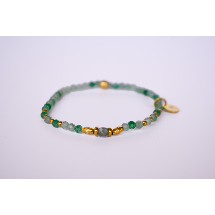 Bracelet ROSE Simple Aventurine verte à facettes