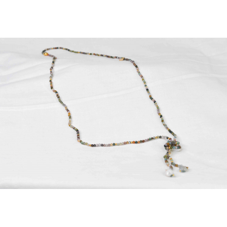 Collier LOLA - Style cravate en Agate Indienne