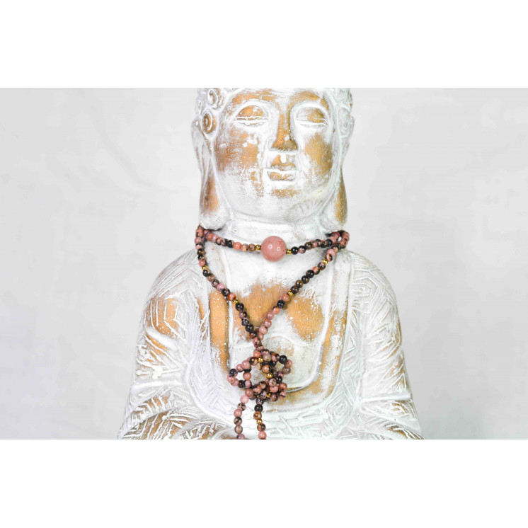 Collier LOLA - Style cravate en Rhodonite