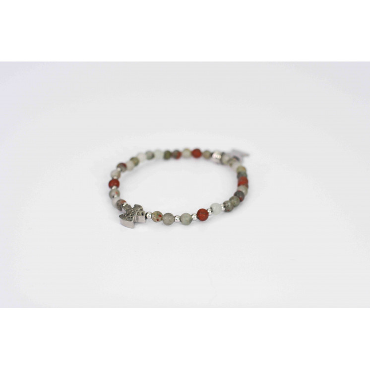 Bracelet LINA Simple - Jaspe African Blood mate Étoile