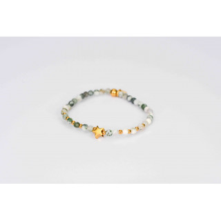 Bracelet LINA Simple - Motif Etoile en Agate Arbre