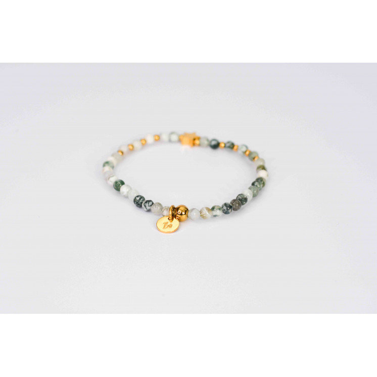 Bracelet LINA Simple - Motif Etoile en Agate Arbre