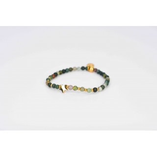 Bracelet LINA Simple - Motif Trèfle en Agate Indienne