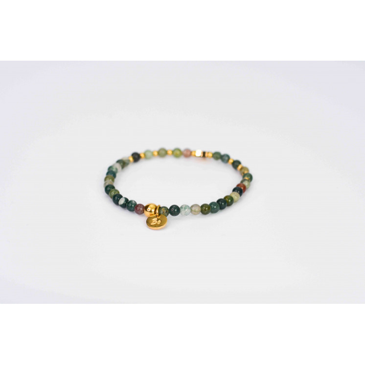Bracelet LINA Simple - Motif Trèfle en Agate Indienne