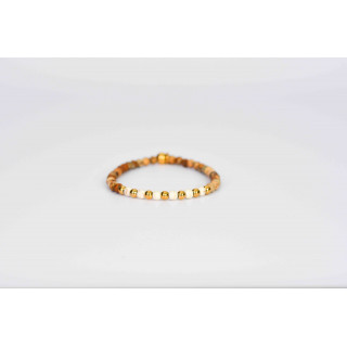 Bracelet LINA Simple - Jaspe Paysage mate et Howlite