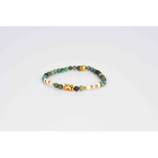 Bracelet LINA Simple  Motif Papillon en Turquoise d'Afrique et Howlite