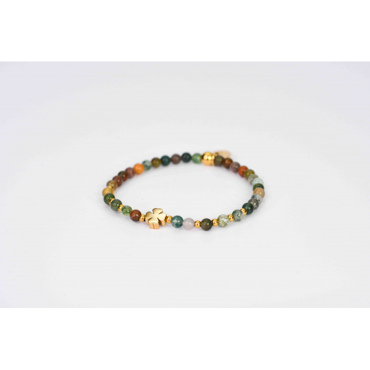 Bracelet LINA Simple - Motif Étoile en Agate Indienne