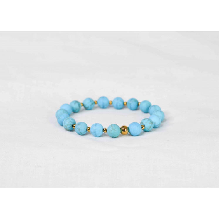 Bracelet LORI - Turquoise mate 8mm
